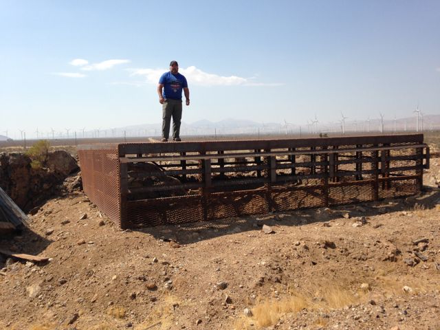 A cupola gate installed over an abandoned mine at the Gum Tree Site in Kern County, California, on land managed by the BLM Ridgecrest Field Office.