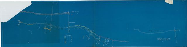 First level workings of the Chickaloon coal mine in Alaska, a scanned underground mine map held by the National Archives.